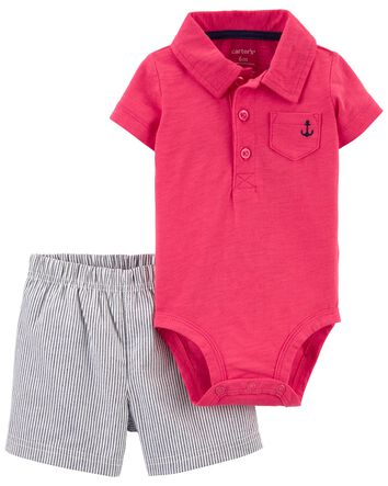 Carters Boys 3-Piece Sports Mommys Catch Football Short Sleeve Pullover Tee and Bodysuit Pant Set 12 Months Red 